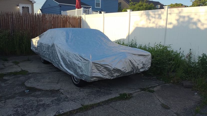 Richard L.'s vehicle under its cover, from their review.