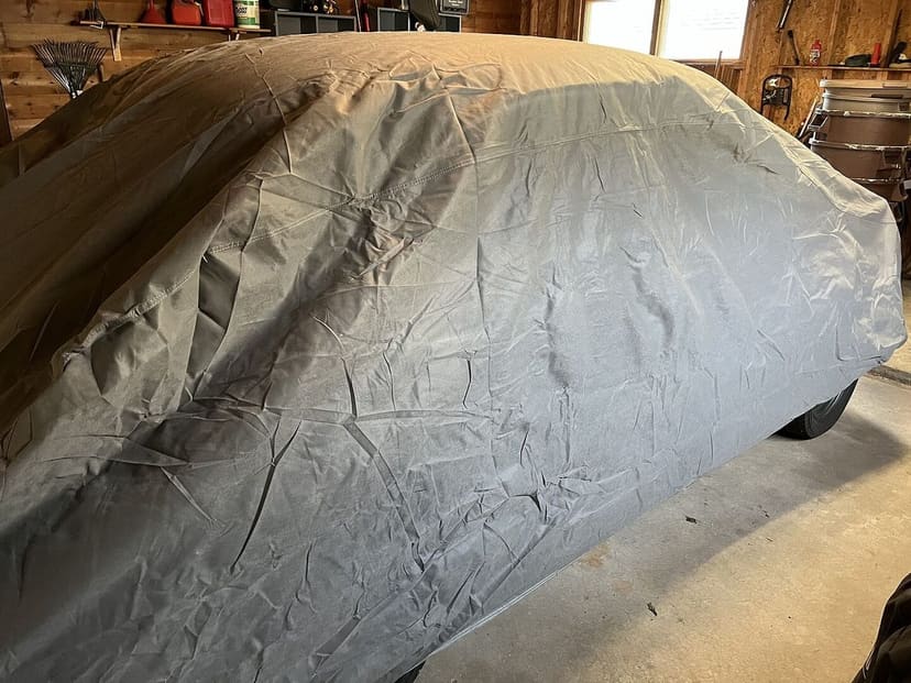 David S.'s vehicle under its cover, from their review.