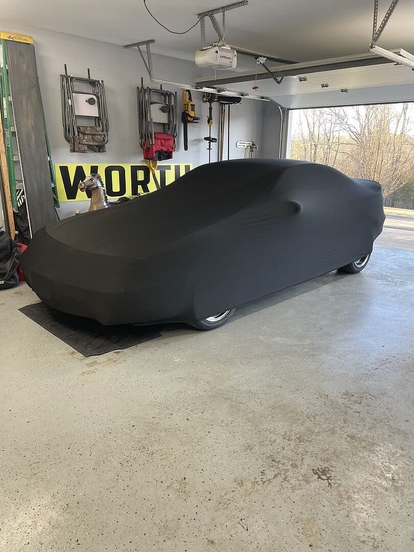 Terry W.'s car under its Satin Protect cover