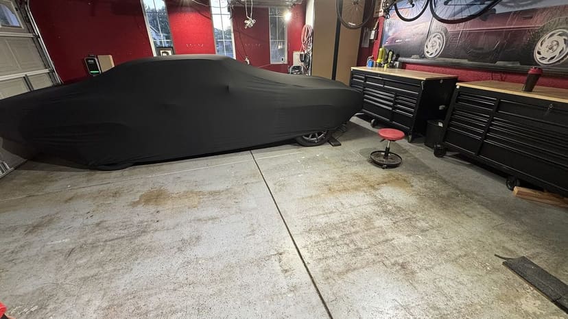 Phil D.'s car under its Satin Protect cover
