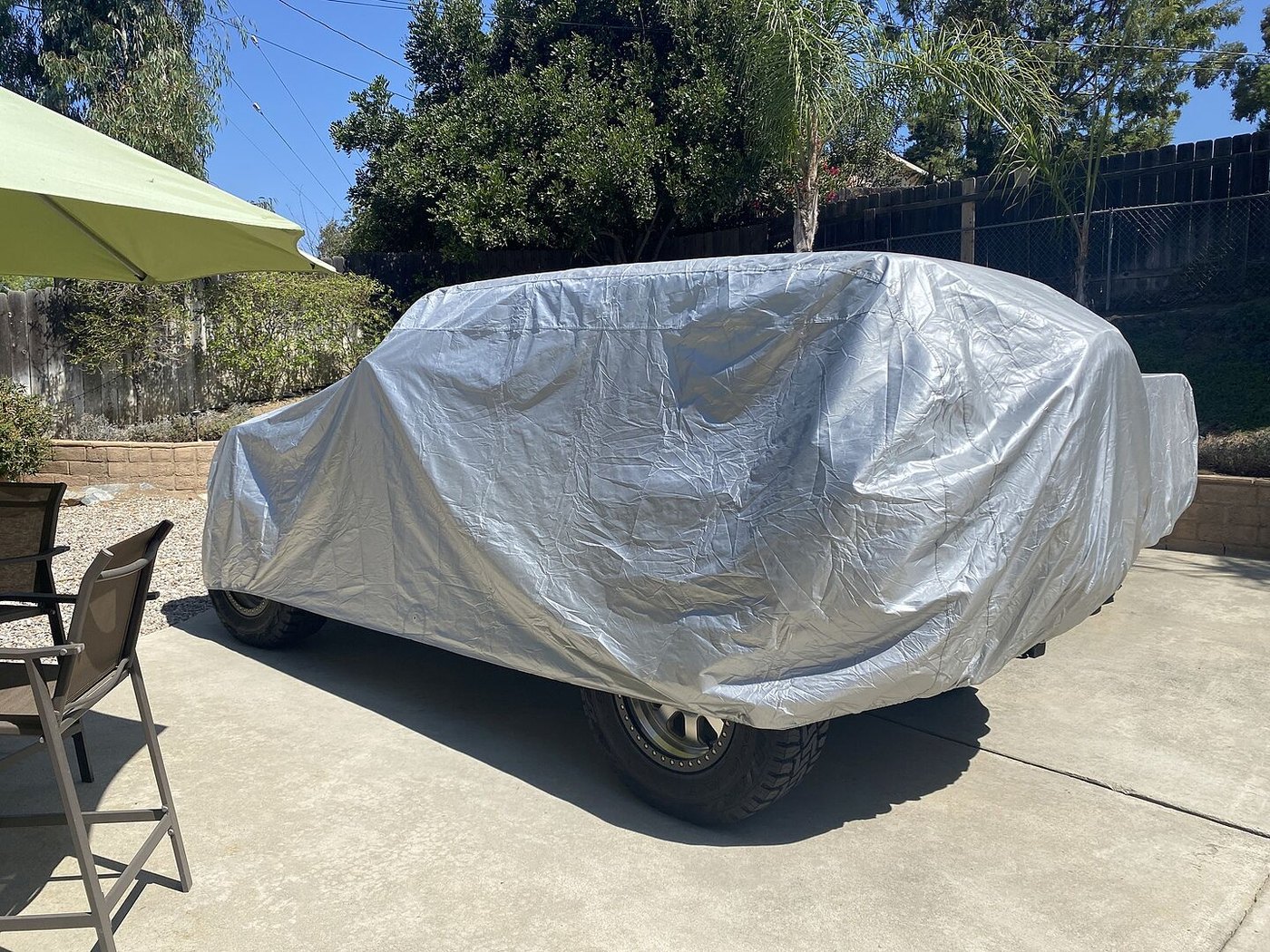 CarCovers customer photo: Bob B.'s vehicle under its cover